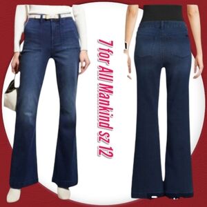 7 FOR ALL MANKIND JEN7  Stretch Fark wash retro look Denim Flare Legs Jeans